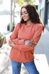 Everyday Rust Rib Mineral Wash Long Sleeve Top