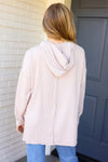 Weekend Ready Oatmeal Mineral Wash Rib Knit Hoodie