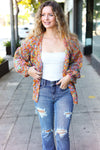 Be Your Best Multicolor Chunky Knit Open Cardigan