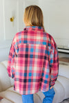 Check It Out Mauve Washed Plaid Button Up Top