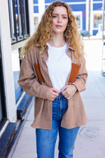 Start Your Day Rust Flannel Plaid Oversized Shacket