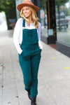 Judy Blue Feeling The Love Teal High Waist Denim Double Cuff Overalls