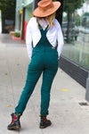 Judy Blue Feeling The Love Teal High Waist Denim Double Cuff Overalls