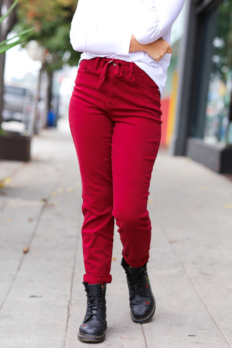 Under The Tree Scarlet High Waist Drawstring Jeans