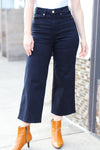 Can't Look Away High Rise Wide Crop Leg Jeans