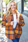 You Got This Camel Plaid Quilt Lined Button Down Shacket