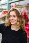 Pink & Gold Glitter Top Knot Headband