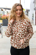 Easy Living Brown & Blush Animal Print Hoodie