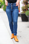 Stand Out Dark Denim High Rise Skinny Fit Button Fly Jeans