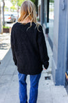 Black Button Down Boyfriend Cardigan