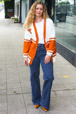 Game Day Burnt Orange "T" Embroidered Cardigan