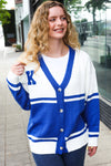 Game Day Blue "K" Embroidered Cardigan