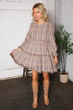 Sweet Tea on the Porch Plaid Tiered Dress