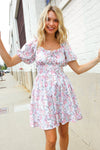 Lock Eyes Cream Floral Print Sweetheart Neck Fit & Flare Dress