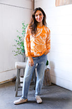 Spice at Sunrise Orange Cozy Knit Pullover