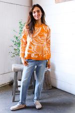 Spice at Sunrise Orange Cozy Knit Pullover