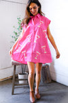 In A Pink Martini Mood Sequin T Shirt Dress