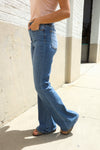 Judy Blue High Rise Trouser Flare Medium Wash Denim Jeans