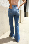 Judy Blue High Rise Trouser Flare Medium Wash Denim Jeans