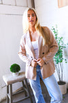 Boss in Beige Double Button Blazer