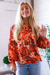 The Painted Petal Babydoll Satin Blouse