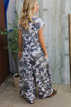 Spread Joy Loose Fit Camouflage French Terry Jumpsuit with Side Pockets