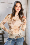 Whispering Wildflowers Semi Sheer Top