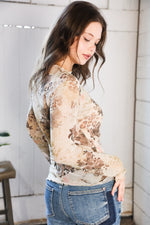 Whispering Wildflowers Semi Sheer Top