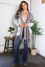 Fireside Fringe Multi Color Cardigan