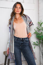 Fireside Fringe Multi Color Cardigan