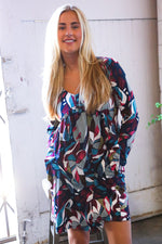 An Evening Out Navy Empire Waist Dress