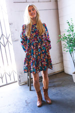 Garden Musings Mock Neck Floral Dress