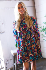 Garden Musings Mock Neck Floral Dress
