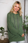 The Chill Knit Olive Pullover Hoodie