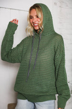 The Chill Knit Olive Pullover Hoodie