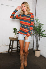 Canyon Glow Stripe Hacci Top
