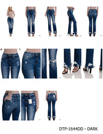 Feeling Empowered Denim Distressed Boot Cut Jeans