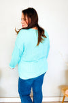 Eyes On You Seafoam Mineral Wash Rib Notch Neck Pocket Top