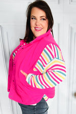 You Got This Hot Pink High Neck Quilted Puffer Vest